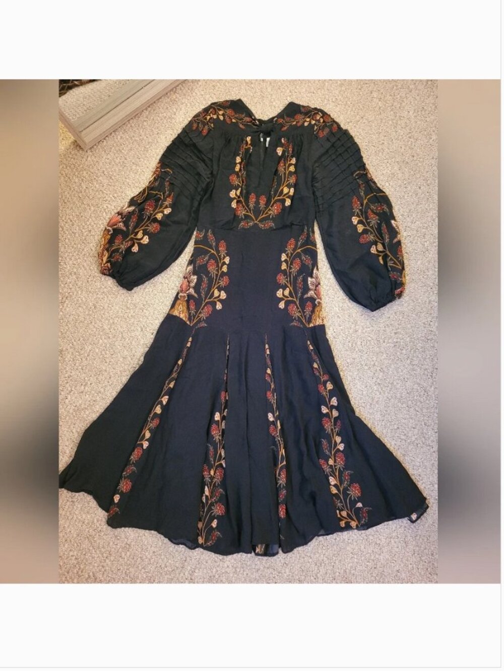 Farm Rio Berry Garden Midi Long Sleeve Dress size M - Picture 4 of 8